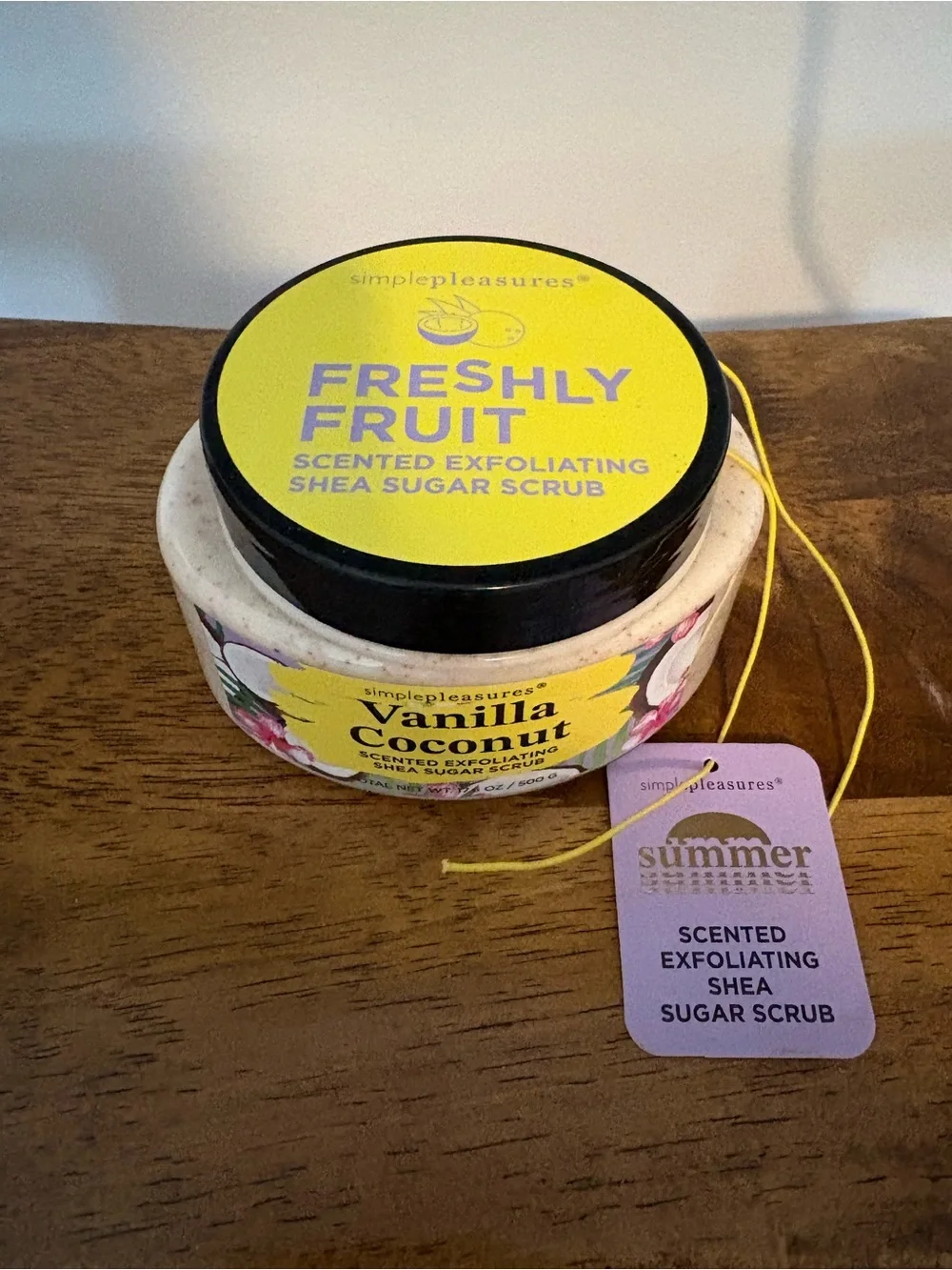 Simple Pleasures Freshly Fruit Vanilla Coconut Shea Sugar Scrub